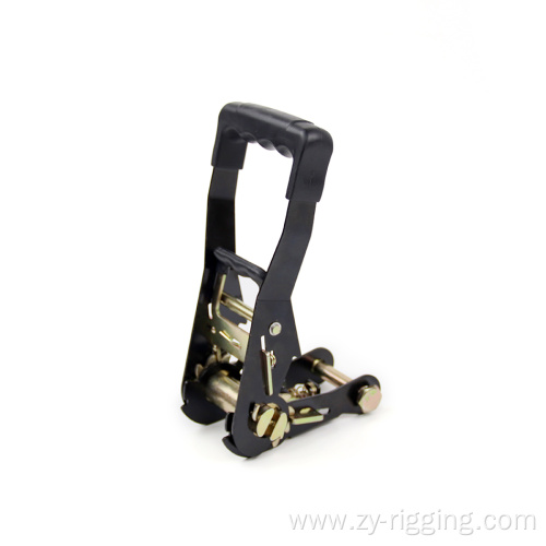 Zinc Plated Black Ratchet Buckle With Rubber Handle